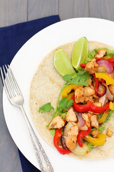 salmon fajita