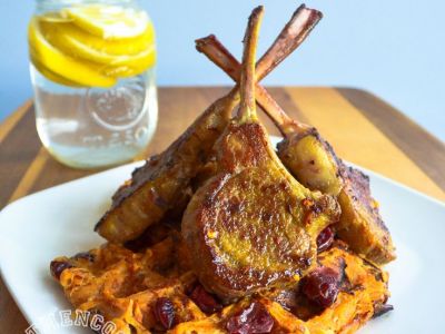 Lamb chops and sweet potato waffles from Fit Men Cook - plus more healthy manly meals