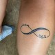 running tattoo for leg