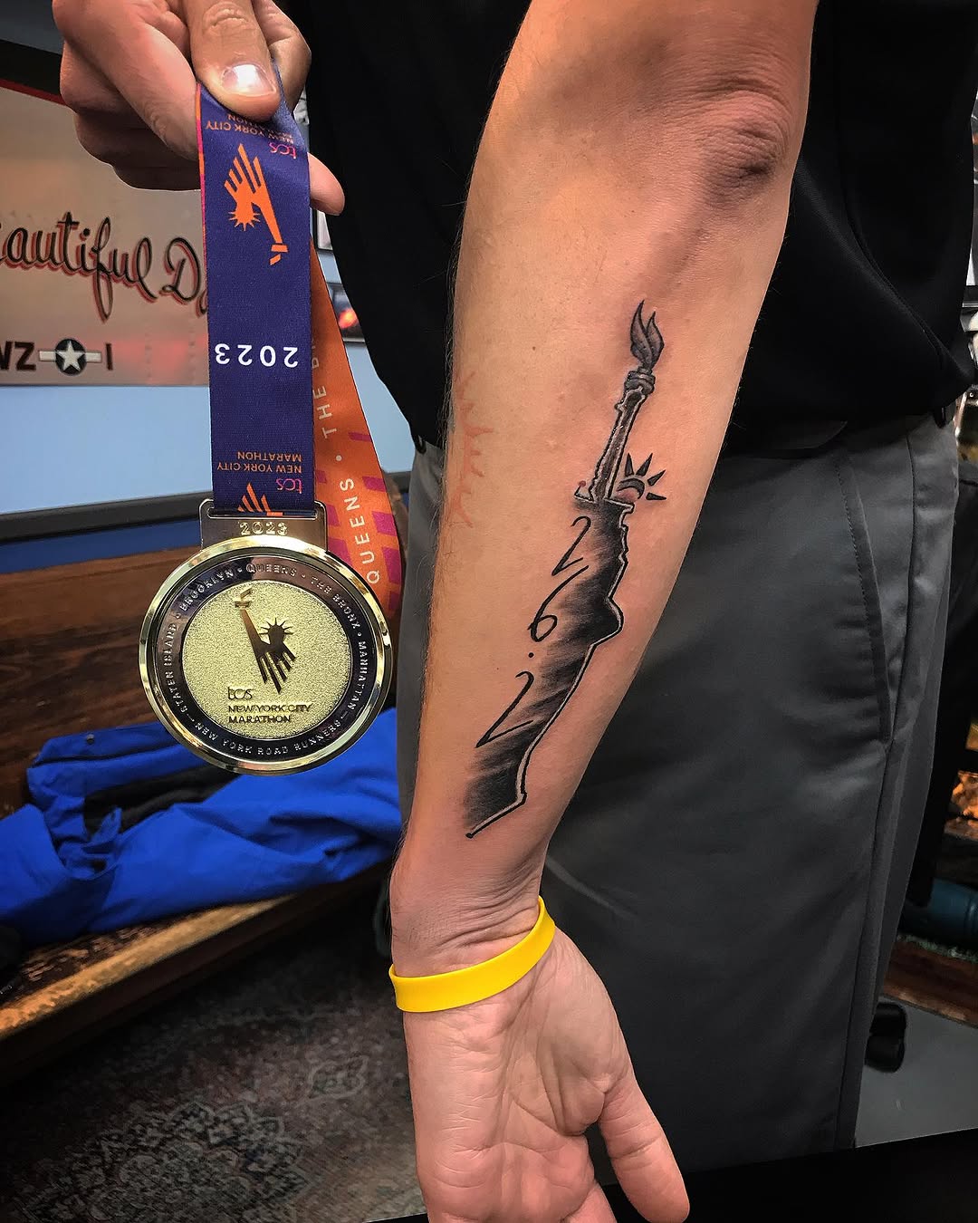 NYC marathon tattoo