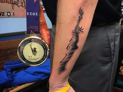 NYC marathon tattoo