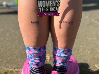 womens running tattoo