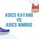 asics kayano vs asics nimbus