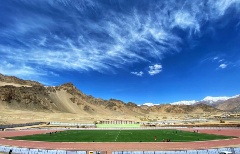 Source: 1 Ladakh FC Facebook, The Spituk Football Stadium in Leh, Ladakh