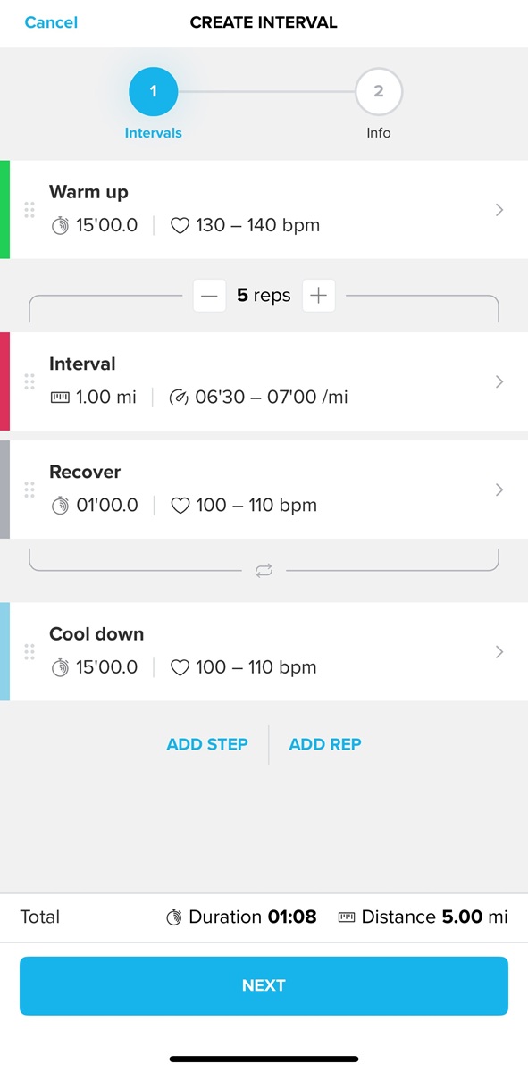 suunto workout