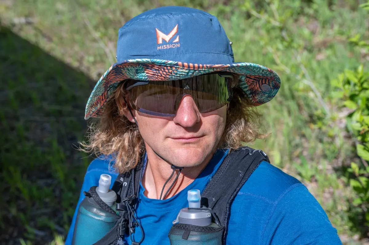 Mission Hat and Adidas Sunglasses