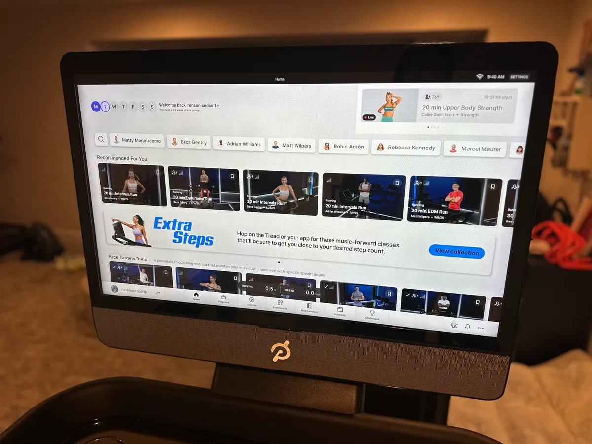 peloton tread+ touchscreen