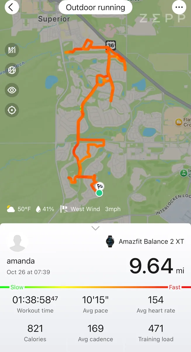 AmazFit app Activity