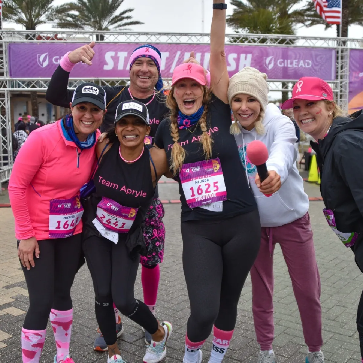 finishes at the DONNA Marathon Weekend