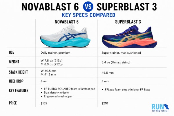 asics novablast 6 vs superblast 3