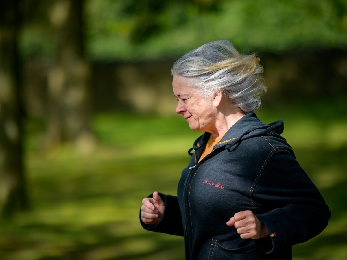 Older woman running